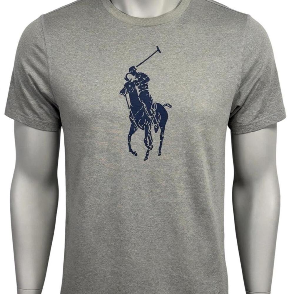 Polo Ralph Lauren Performance T-Shirt Boys XL (18-20) Gray Heather Big Pony Logo